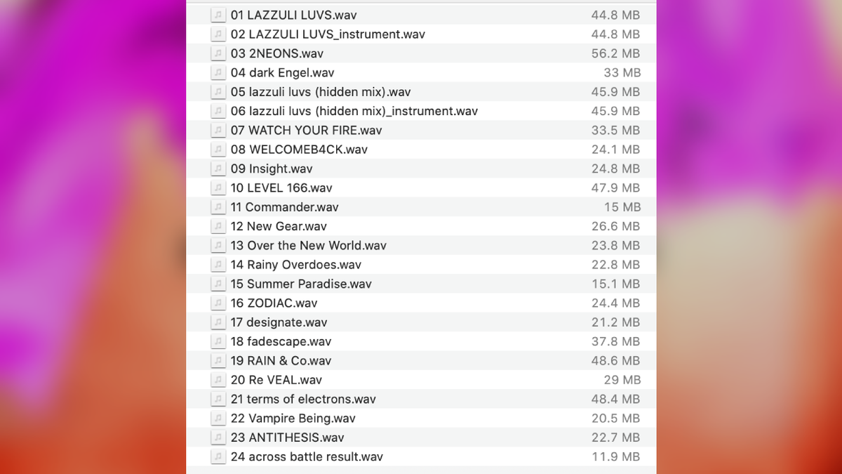 fantastic electro game music wav list